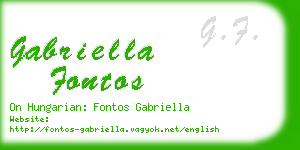 gabriella fontos business card